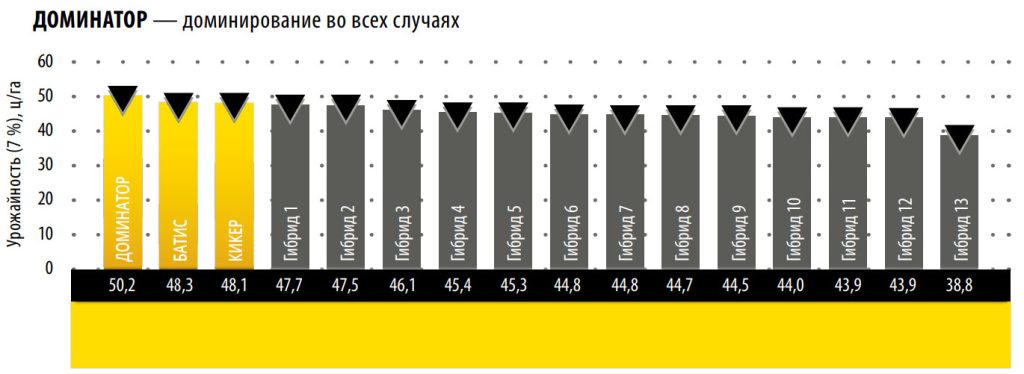 Доминатор - урожайность