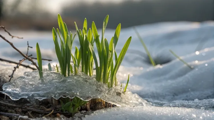 Ледяная корка на озимых